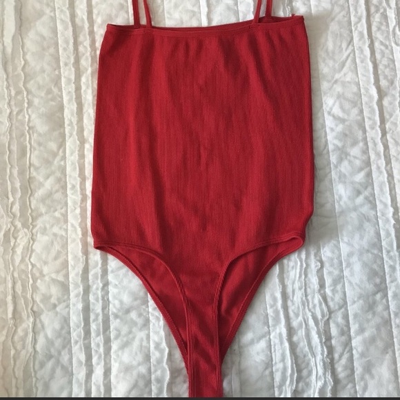 Women’s Pacsun Red Tank Top Bodysuit - Picture 2 of 4
